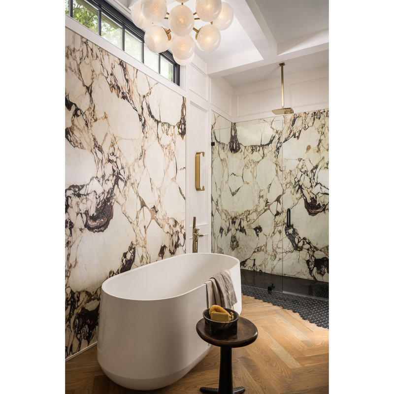 Shine Flush Mount (Natural Brass with Swirl Glass), Natural Brass, Swirl Glass