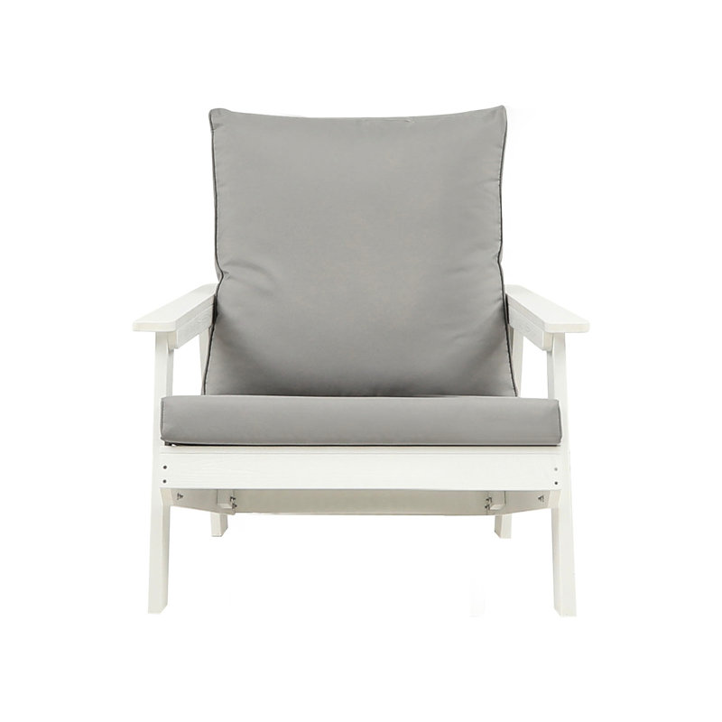 Hips All Garden avec coussin, blanc / gris, couleur grain de bois blanc / gris, coussins de chaise de piscine, texture et couleur