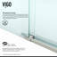 Luca 56-60" W x 58" H Sliding Frameless Tub Door with 3/8" Clear Glass-35333620