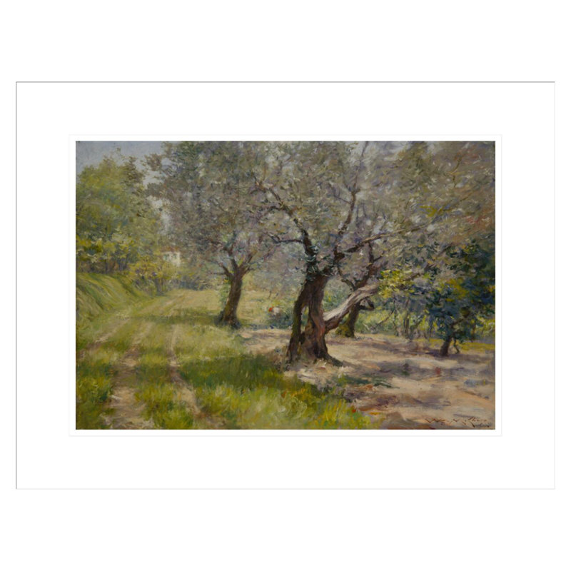«The Olive Grove» par William Merritt Chase, impression giclée sur cadre, H 16,76 po x l 21,75 po