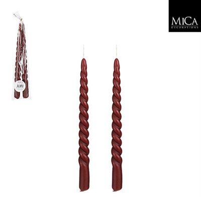 2 Piece Unscented Taper Candle Set