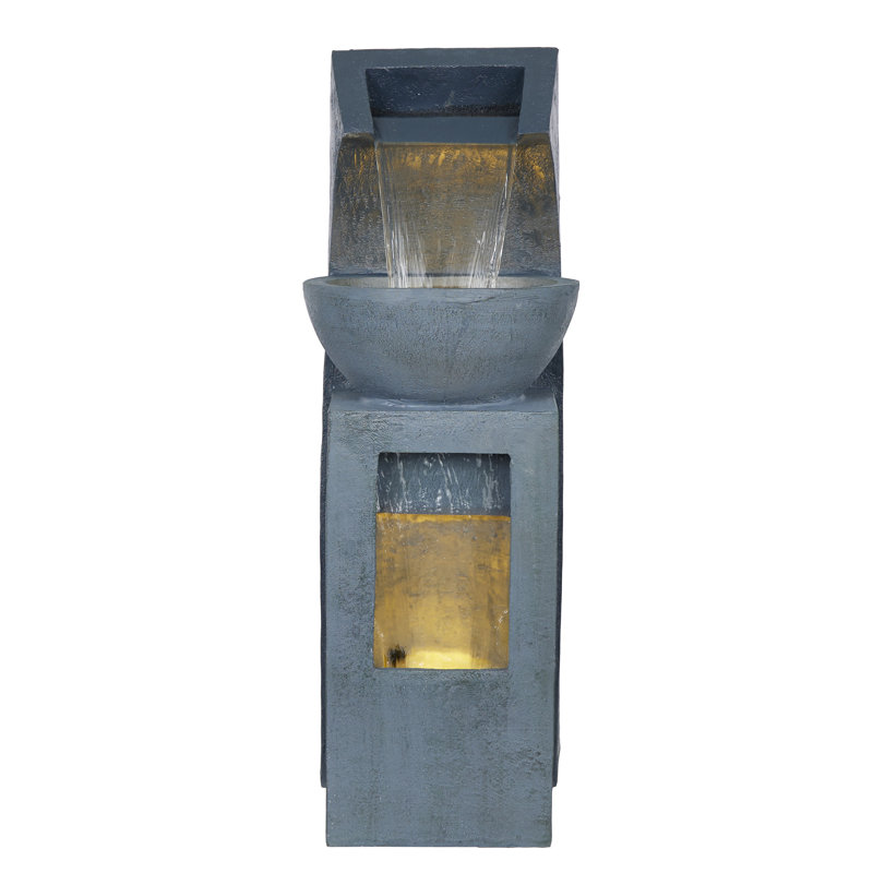 Outdoor Fountain with Lights