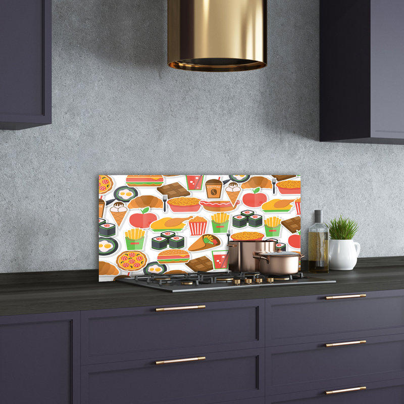 Dairyn 50cm W x 100cm L Glass Peel and Stick Panel