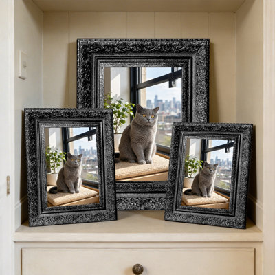 Cadre de table noir 3 pièces 5 po x 7 po avec finition maison