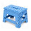 Small Folding Plastic Step Stool Blue