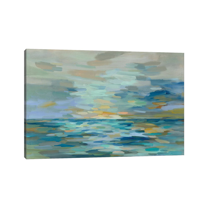 Pastel Blue Sea by Silvia Vassileva - Wrapped Canvas Gallery-Wrapped Canvas Giclée, 66.04 cm H x 101.6 cm W