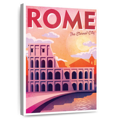Rome Tourism Vintage Poster