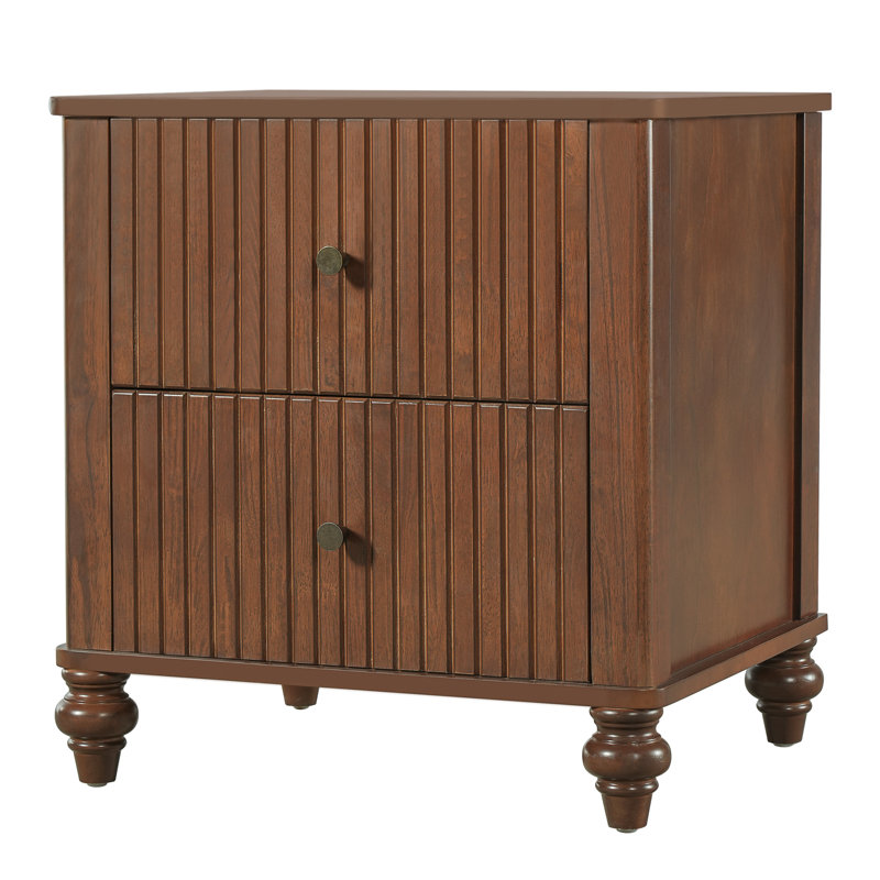 Table de chevet Bennett Mid-Century, Noyer, 1