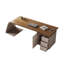 Bureau rectangulaire brun à 3 tiroirs-108308772-108308775