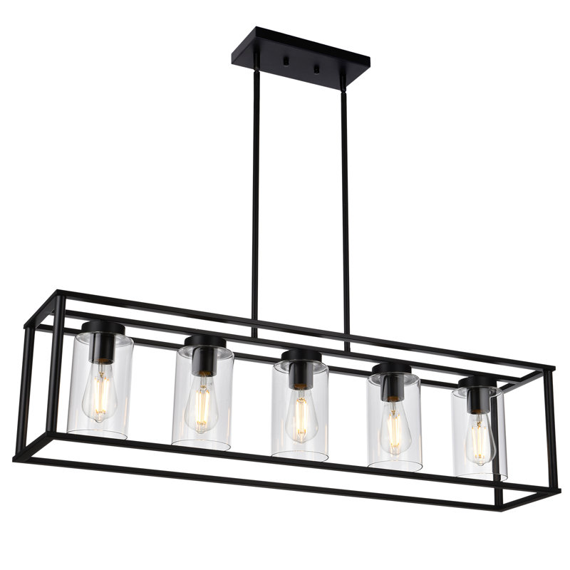 Lafrance 5 - Light Kitchen Island Pendant, Black