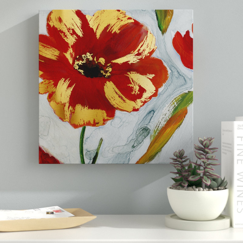 Crimson Crush I - reproduction sur toile, H 16 po x l 16 po x P 1,5 po
