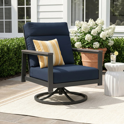 Townsend Metal Outdoor Rocking Chair With Sunbrella Cushion