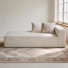 Chaise longue 68 po en chenille de luxe à compression sans assemblage requis