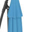 Parasol décalé en porte-à-faux en acier résistant à la rouille avec inclinaison à manivelle, 10 pi, polyester bleu riche, pour patio ou spa