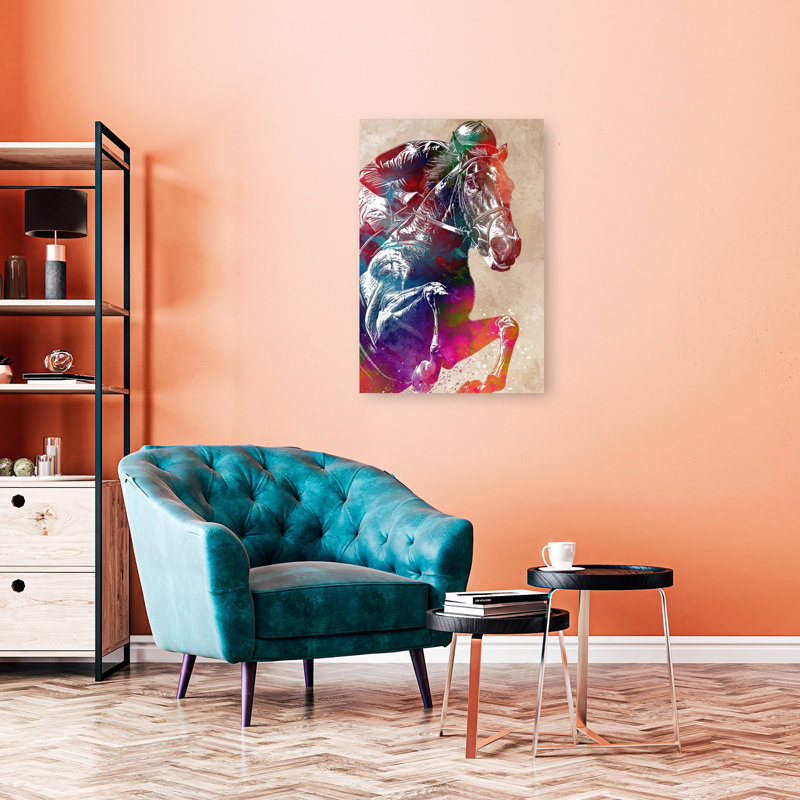 Art mural cheval vibrant, 36" H x 24" W