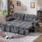 86.61" Pull-Out Sleeper Sofa with Fold-Down Backrest, Convertible Fabric Sofa Bed with Tufted Cushions,  Easy Assembly-119966323