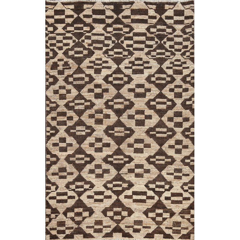 Tapis oriental en laine marocain en laine noué à la main 5 pi 6 po x 8 pi 7 po