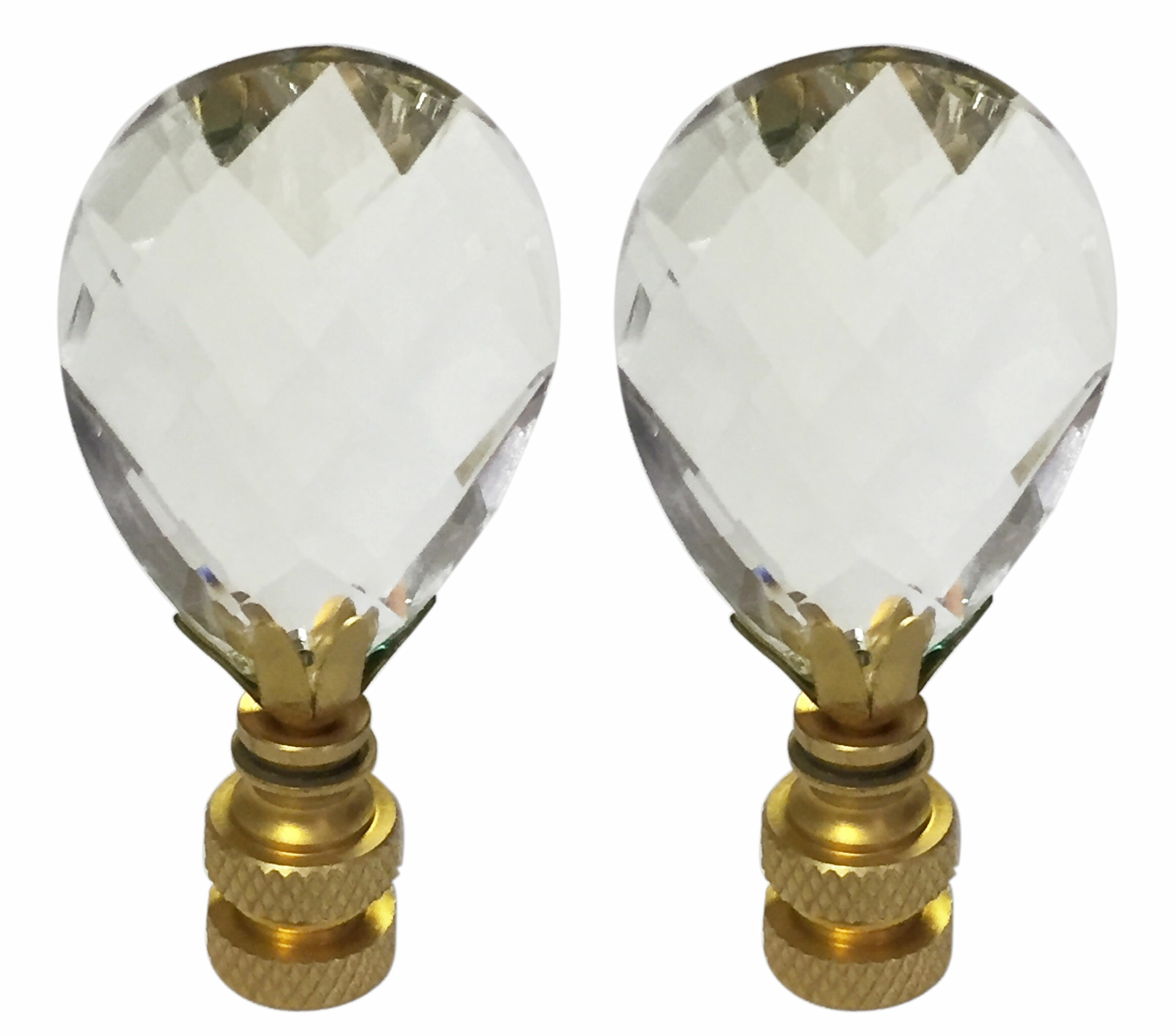 Royaldesigns Diamond Swiss Cut K9 Crystal Lamp Finial Wayfair 8411