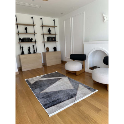 Tapis en coton avec envers antidérapant Lanney