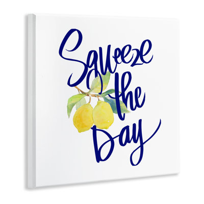 Cursive Squeeze The Day Wall Plaque, design by Lanie Loreth