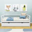Lit de jour simple en bois avec couchette Edricka-1519562883