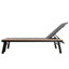 Chaise longue grise noire avec matériaux et ventilation - 2 2 chaises en bois d'eucalyptus et filet en nylon