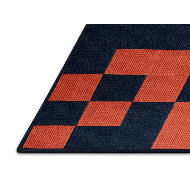 Machine Washable Checkered Gray Area Rug
