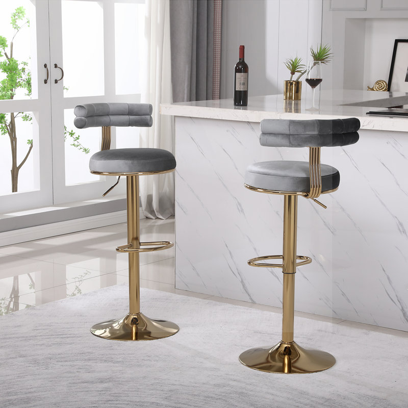 Copher Renn Adjustable Height Stool, Gray