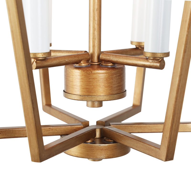 Lustre géométrique moderne unique à 4 lumières