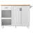 Kitchen Island with Foldable Counter Top,Kitchen Storage Cart with Slide-Out Shelf, Towel Rack and Drawer, Rolling Kitchen Cart on Wheels, for Kitchen, Living Room,Dining Room-1370215151