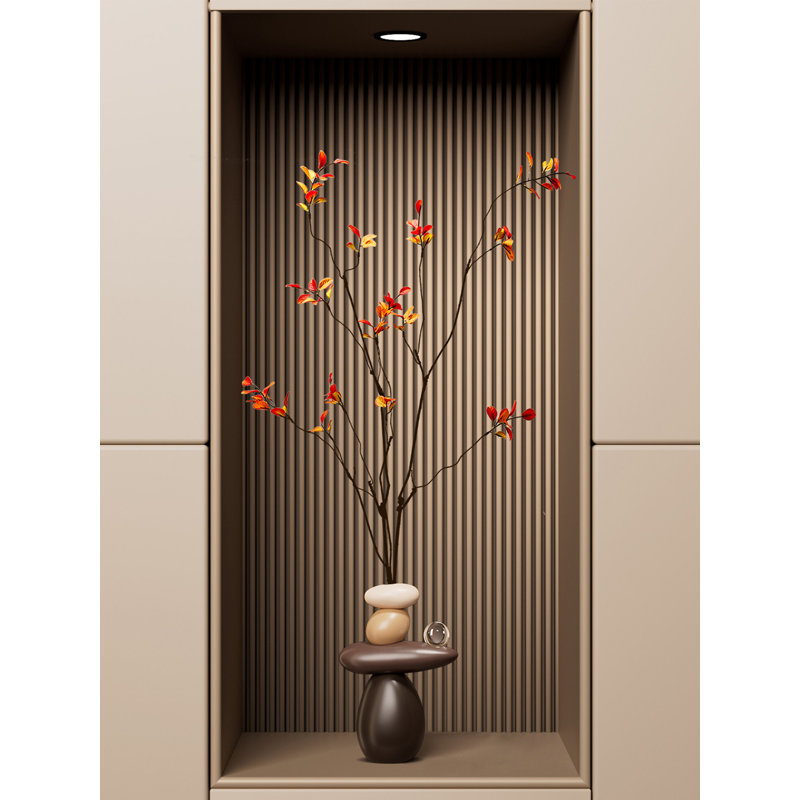 Modern Luxury Autumn Maple Leaf Resin Hallway Decor
