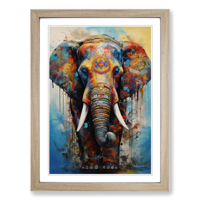 Elephant Informel - Framed Print