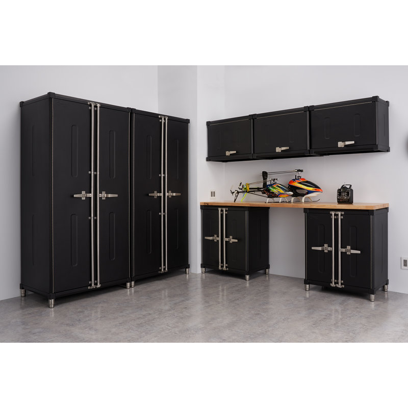 TRINITY PRO Series 8-Piece 18-Gauge Steel Garage Storage System in Black