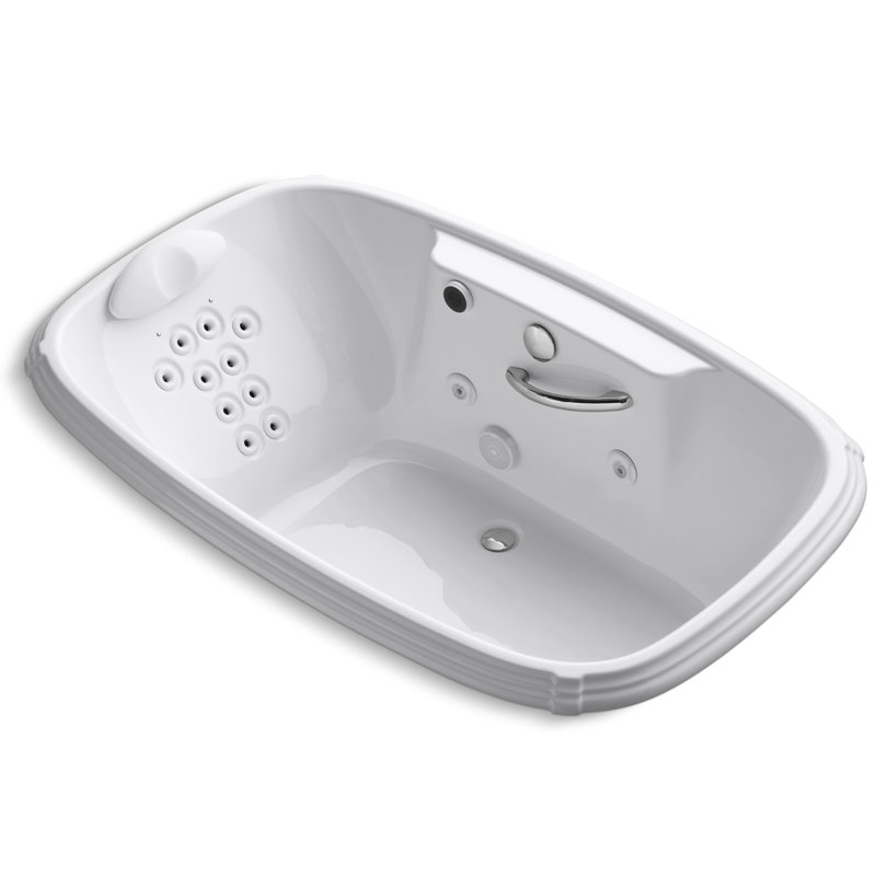 Portrait 67" x 42" Whirpool Bathtub, Blanc