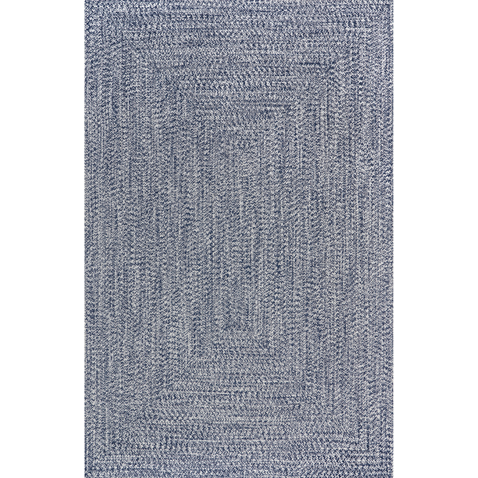 Edie Hand Braided Blue Indoor / Outdoor Area Rug, Rectangle 8'6" x 11'6"