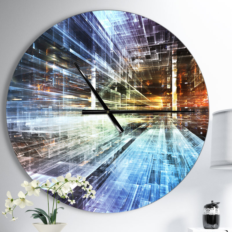 Futur industriel - Horloge murale moderne, Moyen