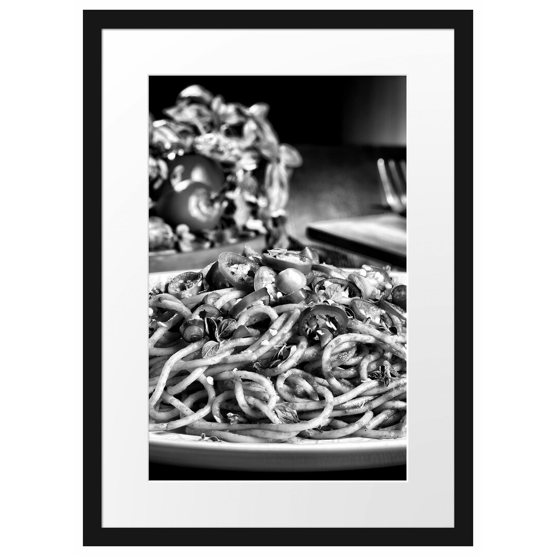 Gerahmtes Poster Leckere Spaghetti Italia