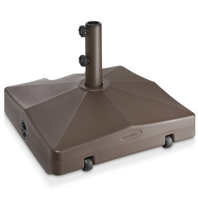 64lb Capacity Fillable Mobile Umbrella Base Stand with Wheels