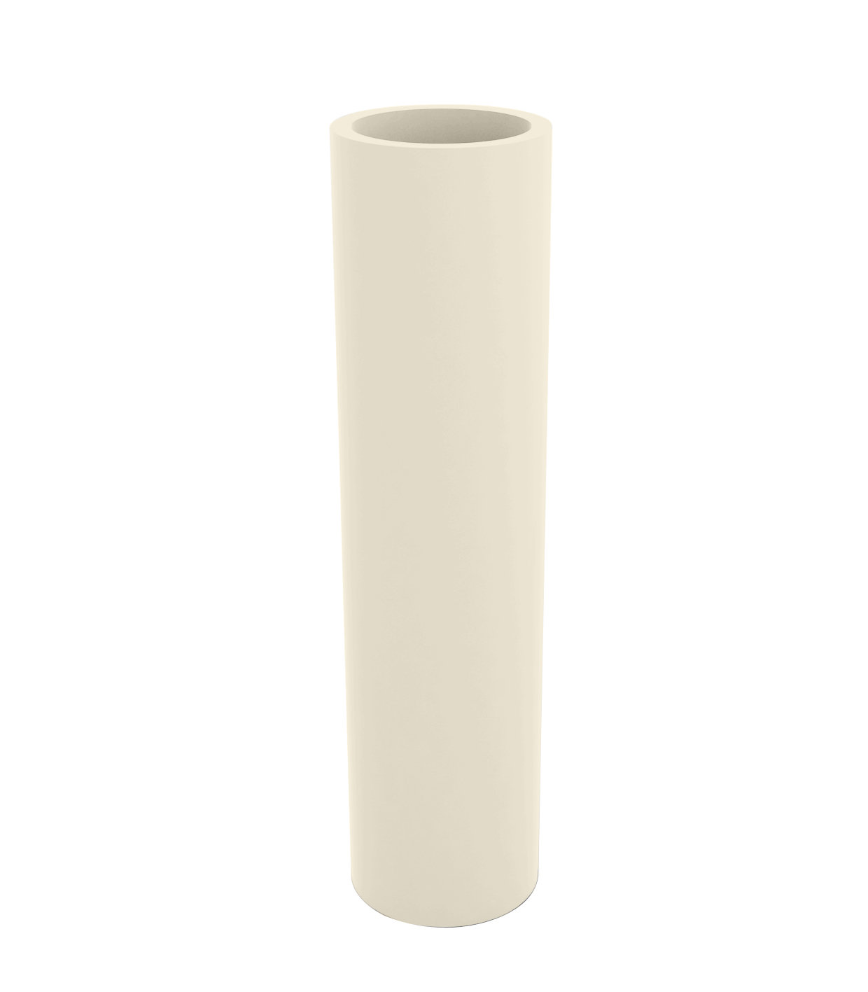 Cilindro - Resin Tower Pot Planter - Basic, 39.25" H x 9.75" W x 9.75" D, Ecru