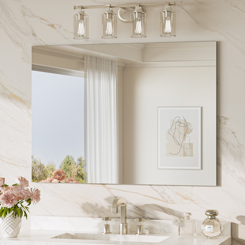 Miroir de salle de bain sans cadre, Rectangulaire, 30 po x 40 po