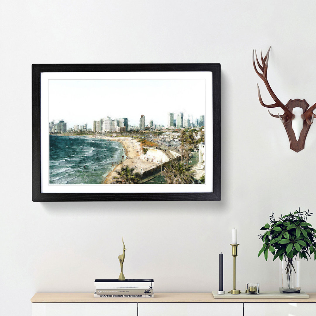 Tel Aviv Israel Skyline - Picture Frame Painting Print