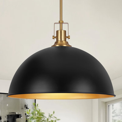Lysander 1 - Light 17.7" Single Dome Kitchen Island Pendant Light