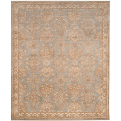 Sivas Hand-Knotted Light Blue/Ivory Area Rug