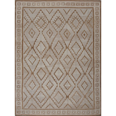 Geometric Area Rug in Brown