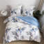 Ensemble de housse de couette 100% coton à longues fibres Lunaria Hannwacker - 3 pièces, motif feuille de palmier, ultra doux et respirant-1350841545