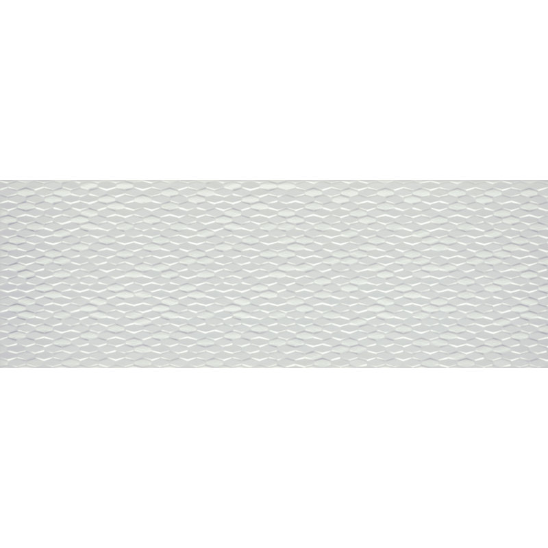 Artwork™ 12" x 35" Beveled Ceramic Metal look Tile, Gray
