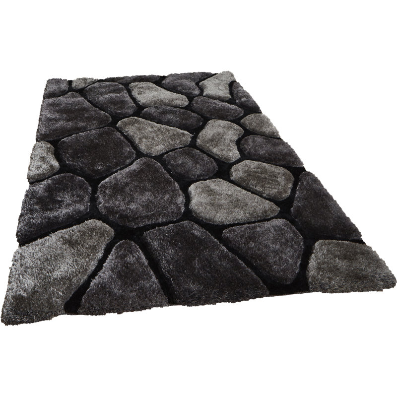 Noble House area rug Hand Tufted Rectangle Black, Rectangle 120 x 170cm