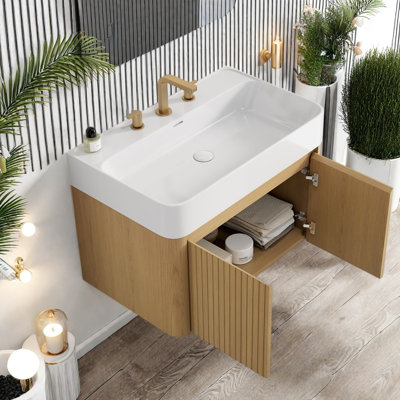 Vanities(Must include both Vanity Cabinet  and Sink), 30 Inch Modern Floating Storage