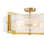 Plafonnier semi-encastré tambour en verre blanc 6 lumières Akosita-253537084