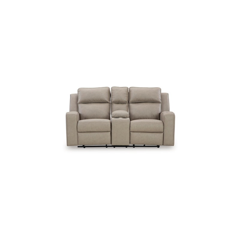Diolinda Reclining Loveseat with Console, Gray